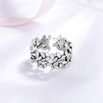 925 Sterling Silver Malým Listovým Prstene Pre Ženy Zapojenie Luxusné Svadobné Dizajnér Šperkov Príslušenstvo Tovar S Dopravou Zadarmo