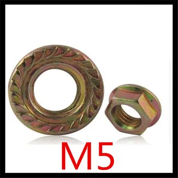 100ks/veľa Kvalitných Pôvodných Priamy Predaj DIN6923 Ocele s farebnou zinok M5 hex prírubovú maticu