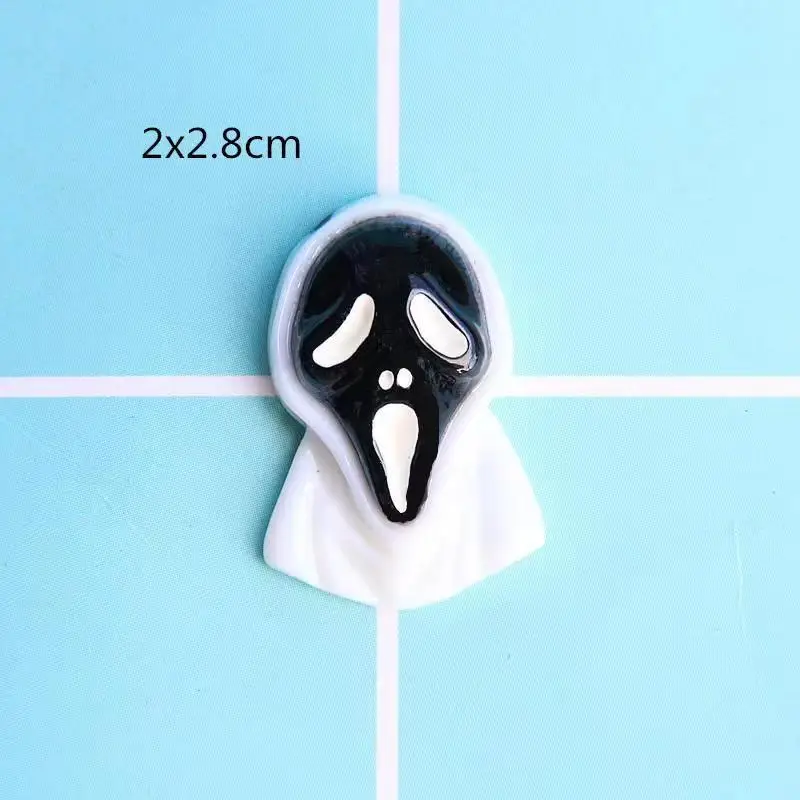 10pcs/Taška 3D Halloween Biela séria Strašidelné Ghost Cartoon Nechtov Charms Art Design Pre Manikúru Dekor DIY Accessorie