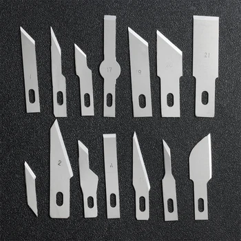 10Pcs Metal Craft Nože Nože Frézy Skalpel Nôž Časti Non-Slip Rytie Ručné Náradie pre Mobilný Telefón PCB Opravy Príslušenstvo