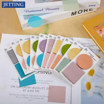 1Set Morandi Farba Transparentná Poznámok Memo Pad Nálepky Denne Do Zoznamu Poznámka Papier Pre Študentov Office kancelárske potreby Dodávky