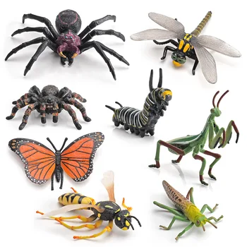 Simulácia Hmyzu Model Jedovatý Pavúk Bumblebee Motýľ Caterpillar Koníkov Modlivka Zelená Piesku Tabuľka Nastavenie Halloween