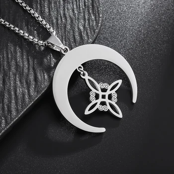 Duté Nádherné Čarodejnice Uzol Mesiac Symbol Náhrdelník Žien Šťastie, Amulet polmesiacom Kúzlo Čiar Šperky Darček