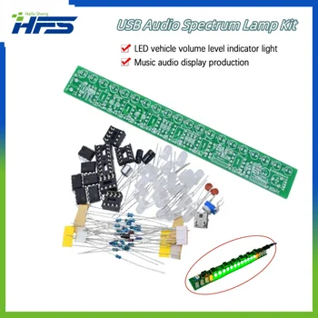 USB audio spektrum lampy kit LED auto hlasitosti indikátor úrovne hudobných audio displej doska na zvýšenie praktické schopnosti