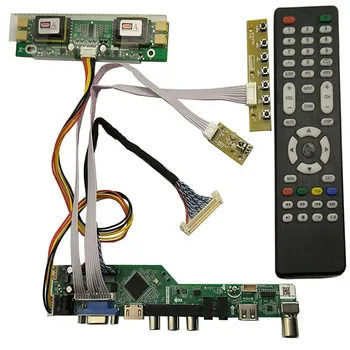 TV+HDMI+VGA+AV+USB Radič Rada Ovládača Monitora Držiak pre M201EW02 V1 V8 V9 VB VC 1680x1050 LCD LED Obrazovky Panel