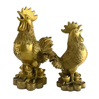 ZDROJ Výrobcom Medi Fu Charakter Kuracie Medi Kohút Obuvi-Tvarované Gold Ingot Kuracie Čínskeho Zverokruhu z Kohúta Bronz Craf