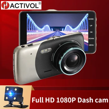 Pomlčka Cam Duálny Objektív Auto Fotoaparát Automaticky DVR Autá Car Video Recorder Dash Cam Full HD 1080p Čierna skrinka Dvr dash cam predné a zadné