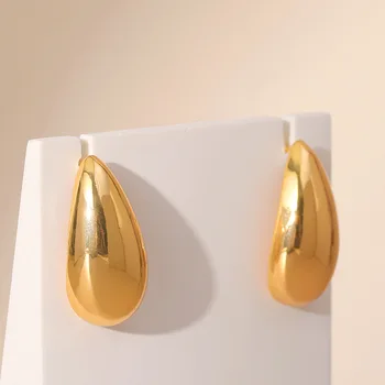 Kvapkovitý Geometrické Malé Bean Náušnice Roztomilý Ear Piercing S925 Strieborná Ihla CC Tvarované Zlatá Farba Melón Semená Stud Náušnice
