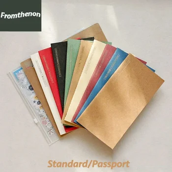 Fromthenon cestovný Notebook Štandardné Pas Výmenu Vnútornej Strane Cestovné Plánovač Vestník Notebook Náplň Dodávky