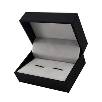 Manžetové Manžetové Gombíky Držiteľ Skladovanie Pánske Šperky Darček Display Box Prípade Čierna