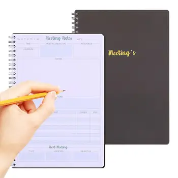 Stretnutie Notebook 60 Strán Hrubé B5 Veľkosť Cievky Špirála Notebook Stretnutie Plánovač Stretnutie Minút Notebook Pre Podnikanie Práce