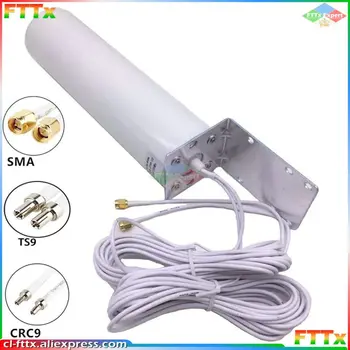 Anténa Dual 10 M Kábel, 3G, 4G LTE Router, Modem Antény Vonkajšie Antény Dual SMA TS9 CRC9 Konektor