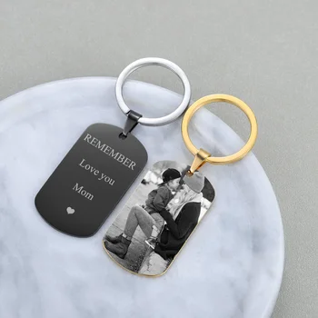 Vlastné Osobné Keychain Pamätník Módny Trend Príslušenstvo Prispôsobené Foto Text Najlepší Darček Pre Rodinu Priateľovi