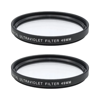 2 ks 49 mm, UV Ochrana Filter, Objektív Objektív Filter S HD Odolná proti UV Filter Pre 49 mm Objektívu Fotoaparátu