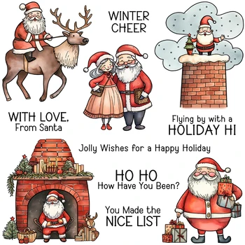 Mangocraft Vianočné Zimné Cute Santa Claus Jasné Známky DIY Scrapbooking Dodávky Silikónové Známky Pre Karty, Takže Albumy Dekor