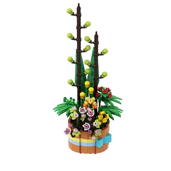 Gobricks MOC Kvetinové koše DIY Montáž Tehly Tvorivosti Zalievanie Botanická Kvetinové koše Model stavebným Nastaviť Hračky, Darčeky