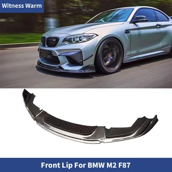 Za M2 F87 Predný Nárazník Pery Diffuer Štiepačky na BMW 2 Séria M2 F87 2014-UP Uhlíkových Vlákien / FRP