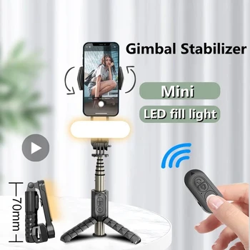 Gimbal Stabilizátor Pre iPhone Android Akcia Fotoaparát Selfie Stick Mobile Mobilný Telefón Držiak na Statív Bluetooth mobilný telefón, Smartphone