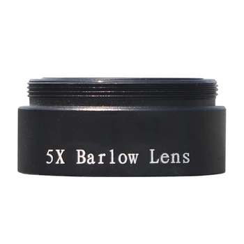 Profesionálne 5X Barlow Šošovky 1.25 palcový Okulára Extender M28.5*0.6 Astronomické Príslušenstvo alebo Fotoaparát Adaptér