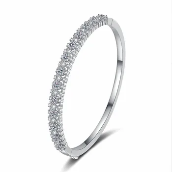AZ934-SLefei Módne Luxusné Trend Klasické Diamondset Moissanite Dizajn Babysbreath Náramok Ženy 925 Sterling Silver Šperky Darček