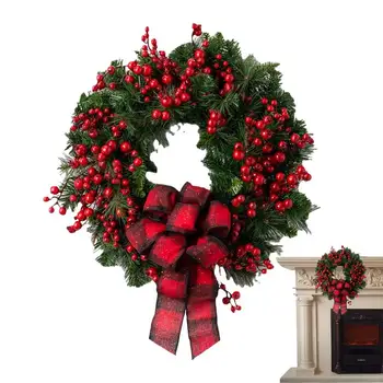 Vianočné Vence, Dekorácie Vonkajšie Falošné Girlandy Rustikálny Slávnostných Kytíc Pre Okno Zimné Predné Dvere Dekor Statku Vianoce