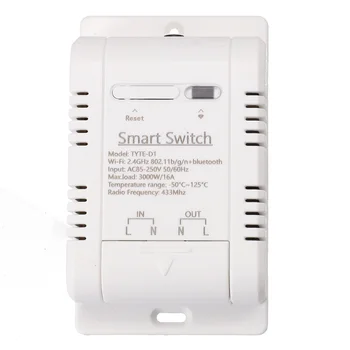 1 Nastavenie Smart Switch Nepremokavé Snímač Teploty Bielej Na Zabezpečenie Inteligentného Života Na Tuya Smart Smart Switch Nehrdzavejúcej Ocele