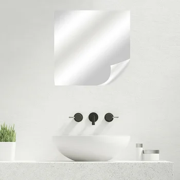 Zrkadlo na Stenu-Nálepky Samolepiace Zrkadlo Listy DIY Spojov Pre Obývacia Izba Kúpeľňa Dekorácie Vymeniteľné Dekor Akryl 0.5x2m