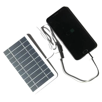 2W 5V 400mA Solárny Panel Solárny Systém pre mobilného Telefónu, Batérie, Nabíjačky, USB Výstup