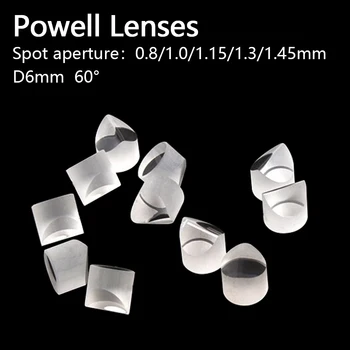 Powell Šošovky šošovky Lasera D6x6mm Incident uhol 60° Mieste clony 0.8/1.0/1.15/1.3/1.45 mm opatrenie 3D skenovanie miesto optika