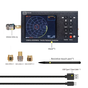 GS-320 6 G vektor analyzátora siete VNA SWR Bluetooth 5.8 G GPS, WIFI 2.4 G Beidou anténny analyzátor
