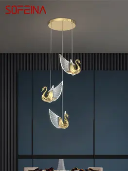 SOFEINA Nordic Prívesok Svetlo Tvorivé Swan Luster Visí Lampa Moderného Zariadenia pre život Jedáleň