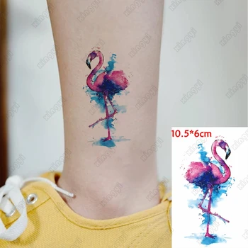 Malá Veľkosť Nepremokavé Dočasné Tetovanie Nálepky Modrá Flamingo Králik Zvieratá Dievčatá Tetovanie Vody Prenos Flash Tatto Muž Žena