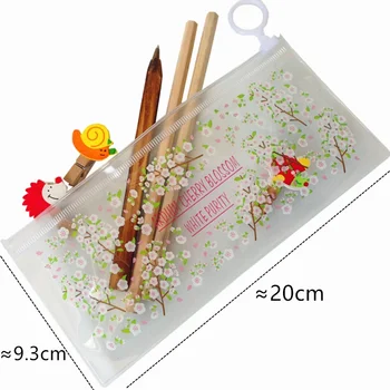 1pcs/veľa Krásny Kvet transparentné nepremokavé ceruzka taška Animal Lístok vak mini Úložný vak vhodný pre dieťa zber