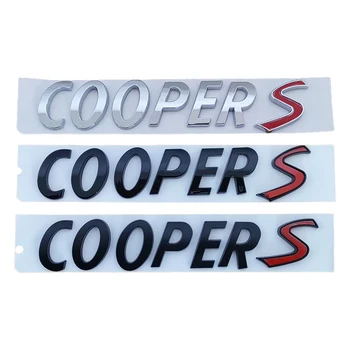 Pre Mini Cooper S R56 R53 R60 F56 Príslušenstvo 3D ABS Black Chrome Auto Písmená Zadný Kufor Logo Mini Cooper S, Znak, Odznak Nálepky