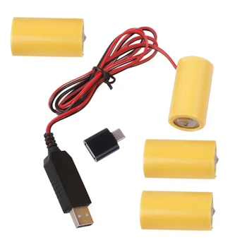 LR14 C6V Eliminators,USB Napájanie Nahradiť 4pcs 1,5 V Batérie Eliminovať Kábel pre Hodiny Dovolenku Svetlo