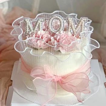 1set Mama Lásku Cítil Tortu Vňaťou Šťastný Deň matiek Cake Decoration Maminku Narodeniny Deň matiek Darček Dezert Cupcake Vňaťou