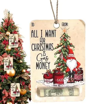 Vianočné Peniaze V Hotovosti Darček Ornament Peniaze Držiak Pre Peňažný Dar Požehnania, Ktoré Môžu Byť Napísané Na Zadnej Peniaze Držiteľ Drevený Dekor