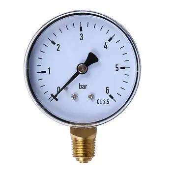 0-6bar 1 4 NPT, Závit tlakomer Strane Mount Manometer Dial Doska pre Paliva, Vzduchu, Oleja, Vody, Meranie Tlaku Nástroje