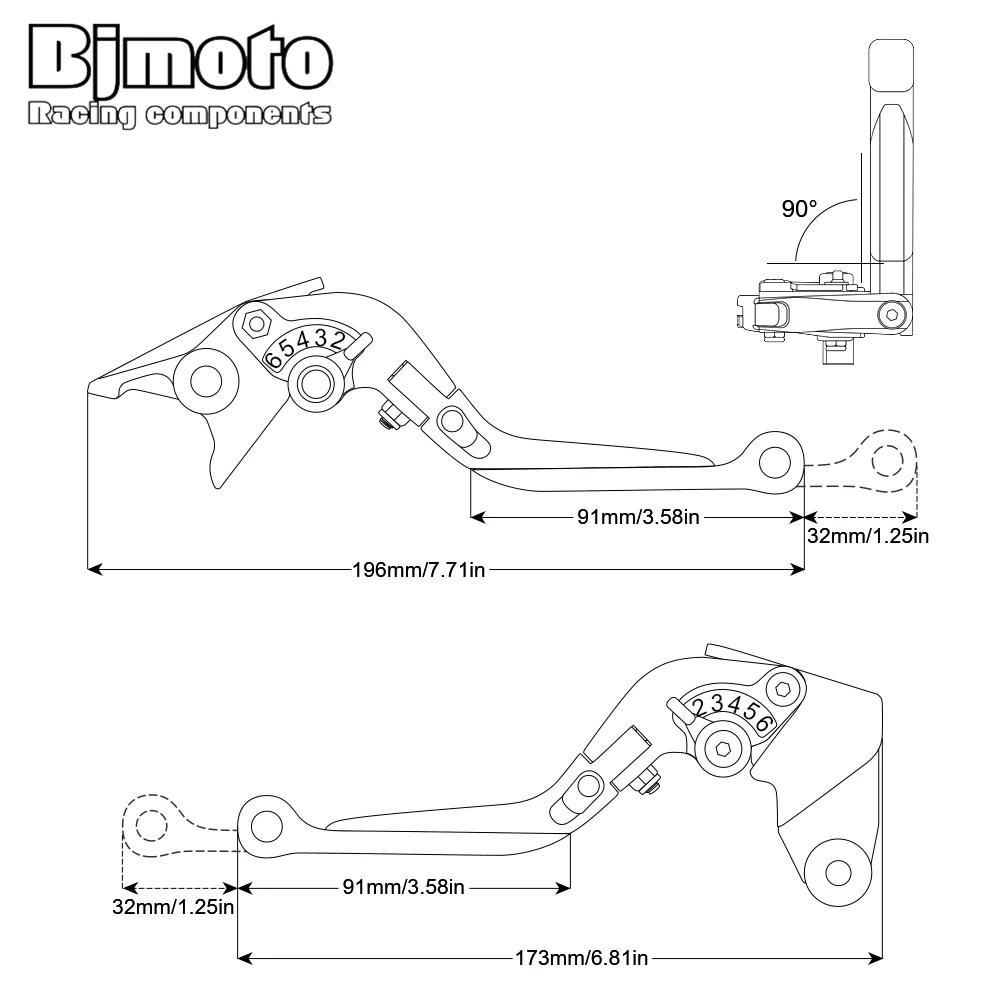 BJMOTO Motocykel Skladacie Rozšíriteľný Brzdové Páčky Spojky Pre KawasakiZ800/E verziu Z750 Páky Brzdy