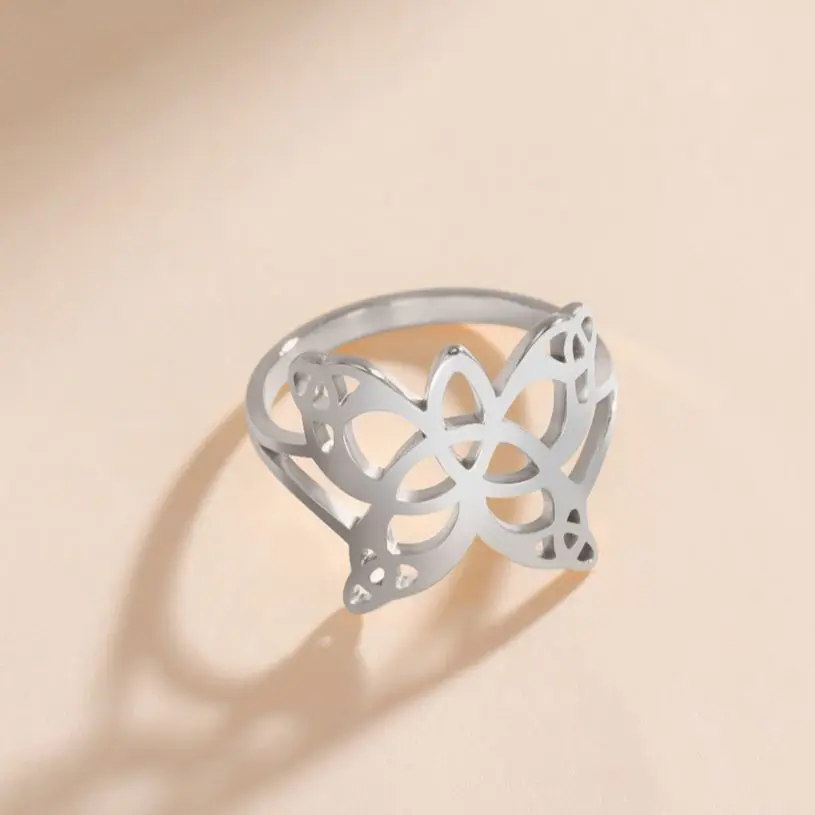 COOLTIME Trojice Celtics Uzol Motýľ Prstene pre Ženy Triquetra Wiccan Vintage Šperky Prst Príslušenstvo Amulet Darček Rodina
