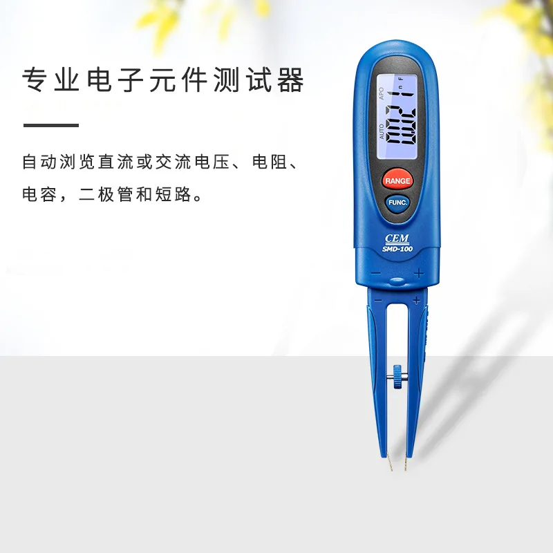 Elektronický komponent tester pero v tvare digitálny univerzálny SMD-100 Kapacita test svorka odpor elektronický digitálny multimeter