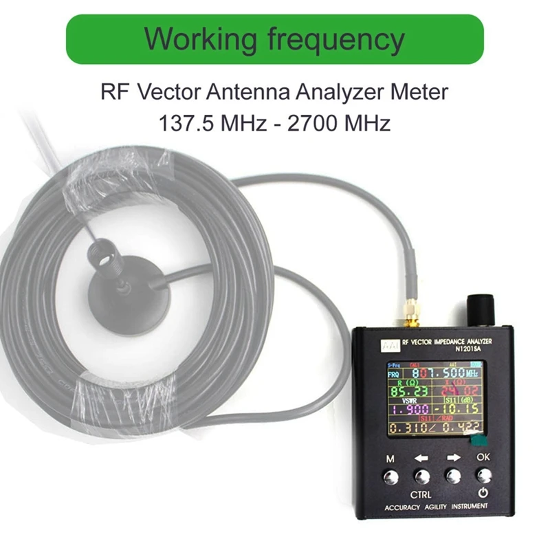N1201SA 140Mhz - 2.7 Ghz UV RF Vektor Impedancia ANT SWR Anténny Analyzátor Meter Príslušenstvo Časť Tester Odpor/Impedancia/SWR