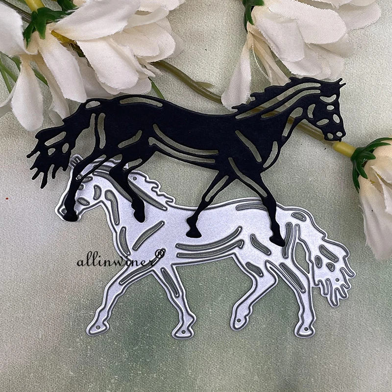 Čierny kôň Rezanie Kovov Zomrie Šablón Pre DIY Scrapbooking Dekoratívne Razba Remeselníci Die Rezanie Šablóny